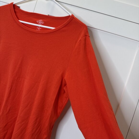 ST. JOHN'S BAY Essential Tee Womens Long Sleeve Orange XL - Picture 5 of 15